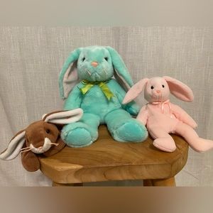 Ty Beanie Baby Bunny Lot- Hippity, Ears, & Hoppity (rare/tag errors)